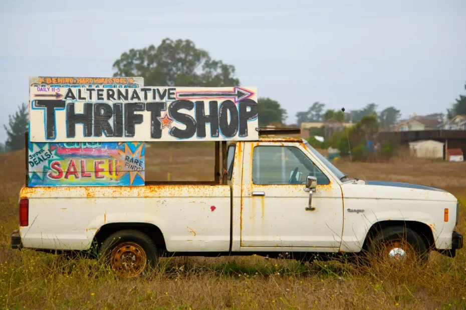 rusty open backed van