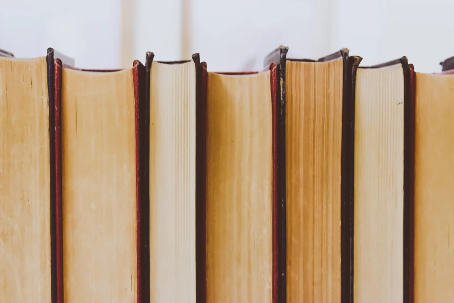 row of books