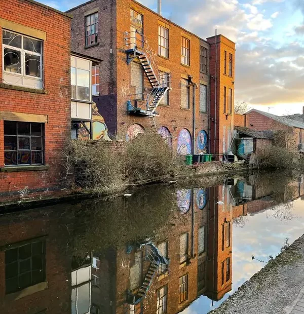 industrial factory near canal