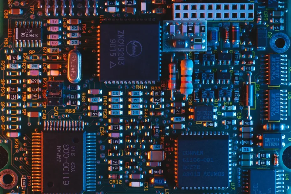 Circuit board close up