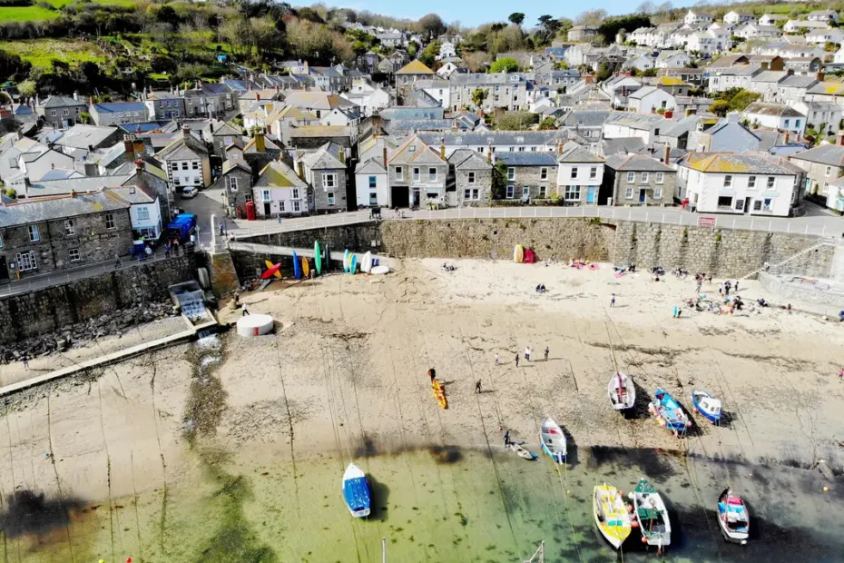 Coastal village arial image