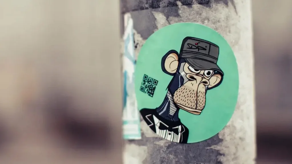 Monkey sign on lamp post