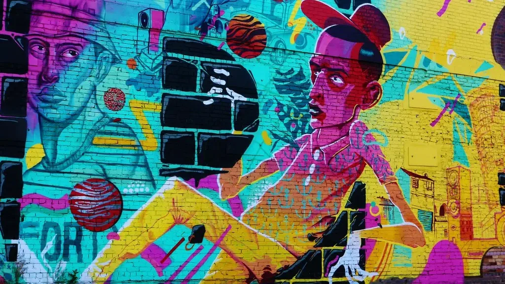 Colourful Graffiti on wall