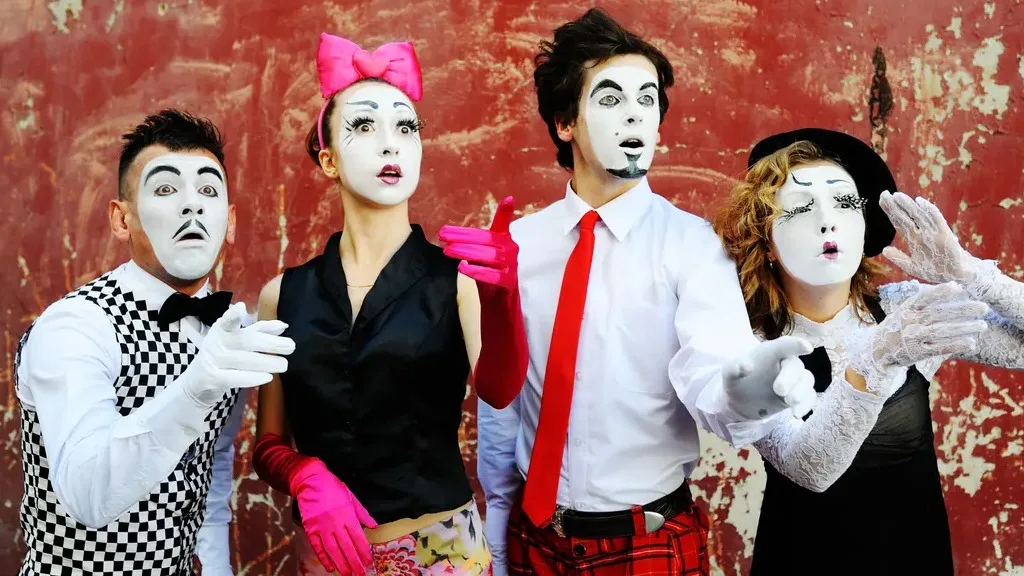 Actors performing on stage