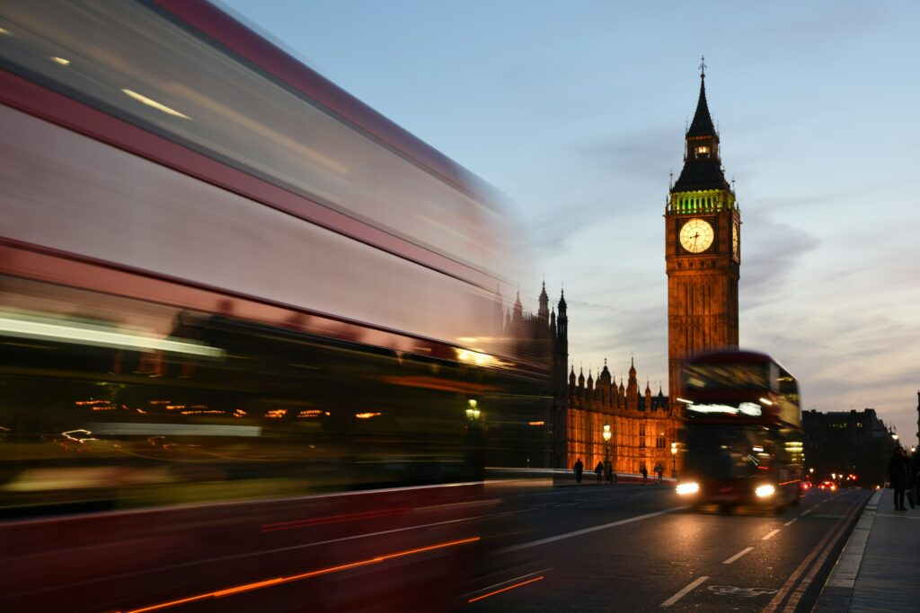 Westminster Bridge - London - with Houses of Parliament - courtesy of David Dibert