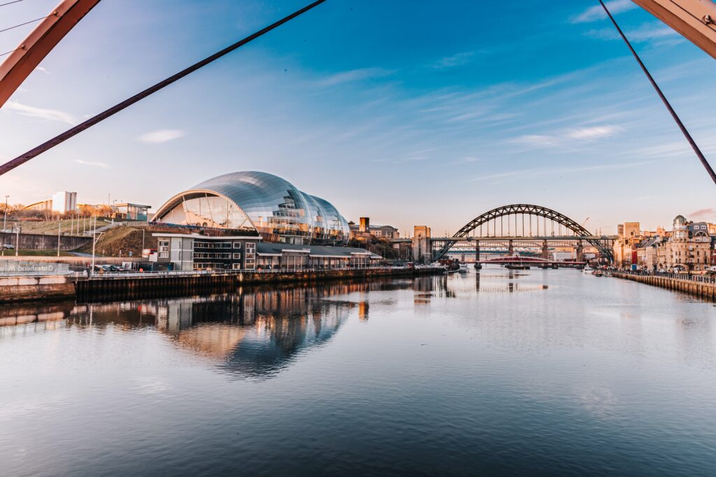 View along the river Tyne.