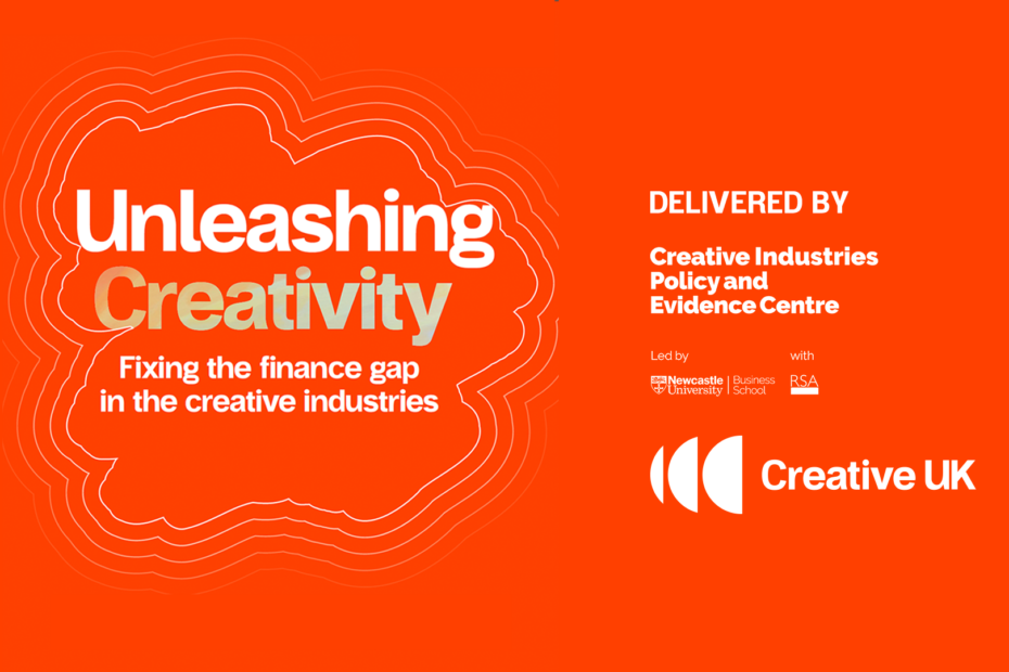 Creativity Unleashed Orange graphic with Creative PEC and Creative UK logos