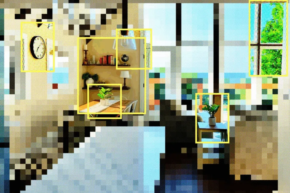 Pixellated view of a room with a window - EliseRacine-MorningView -1280x867