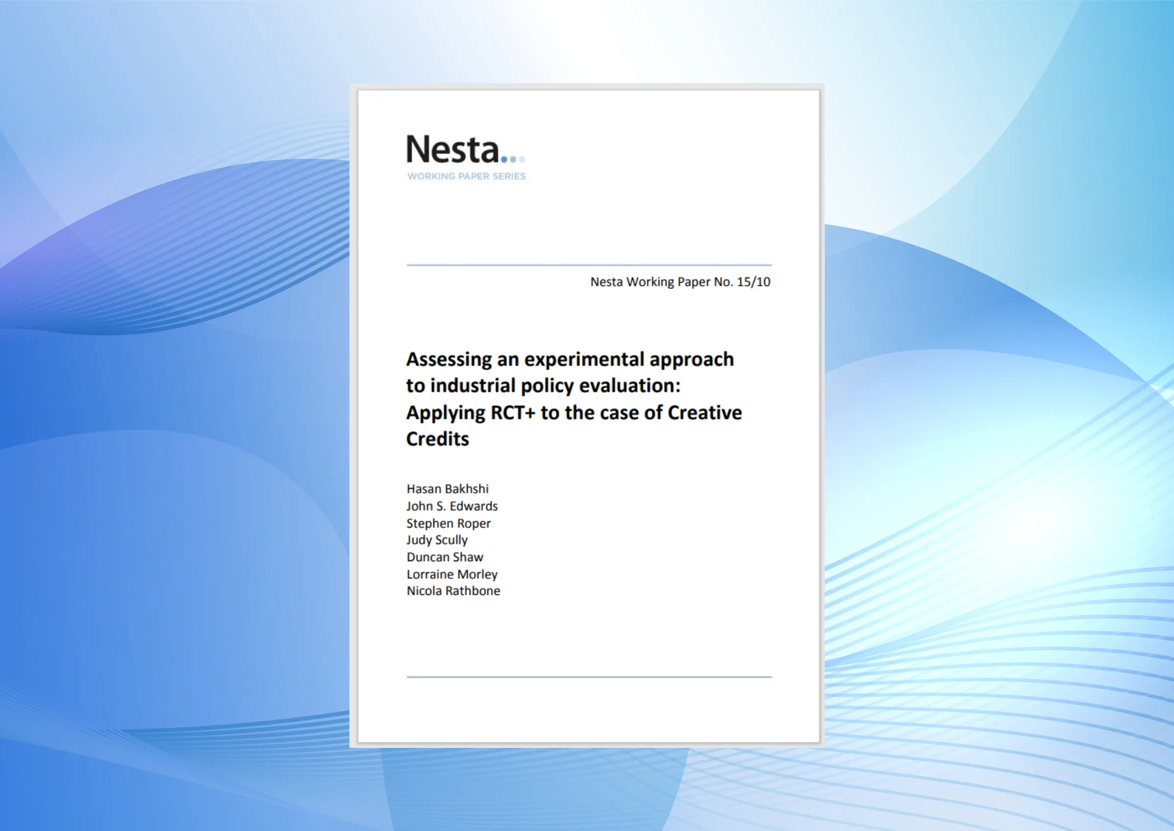 Assessing an experimental approach to industrial policy evaluation