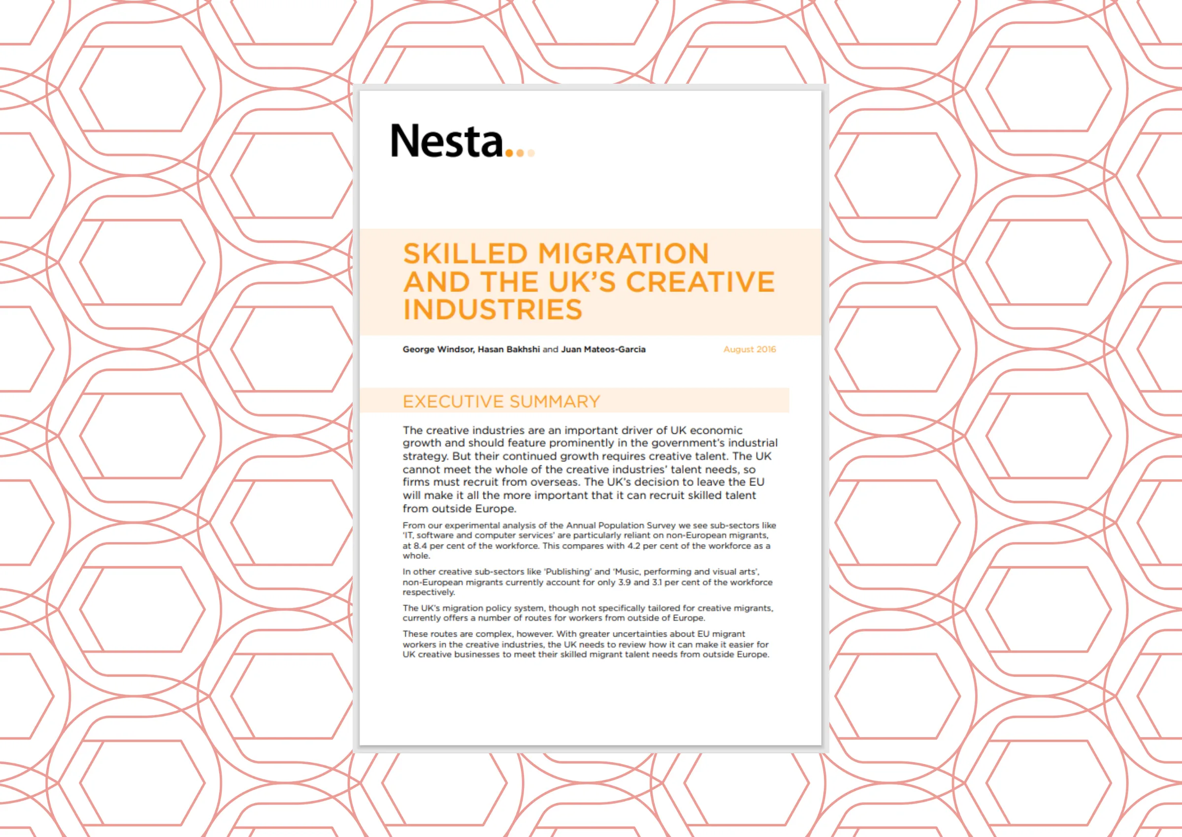 Skilled migration and the UK’s creative industries